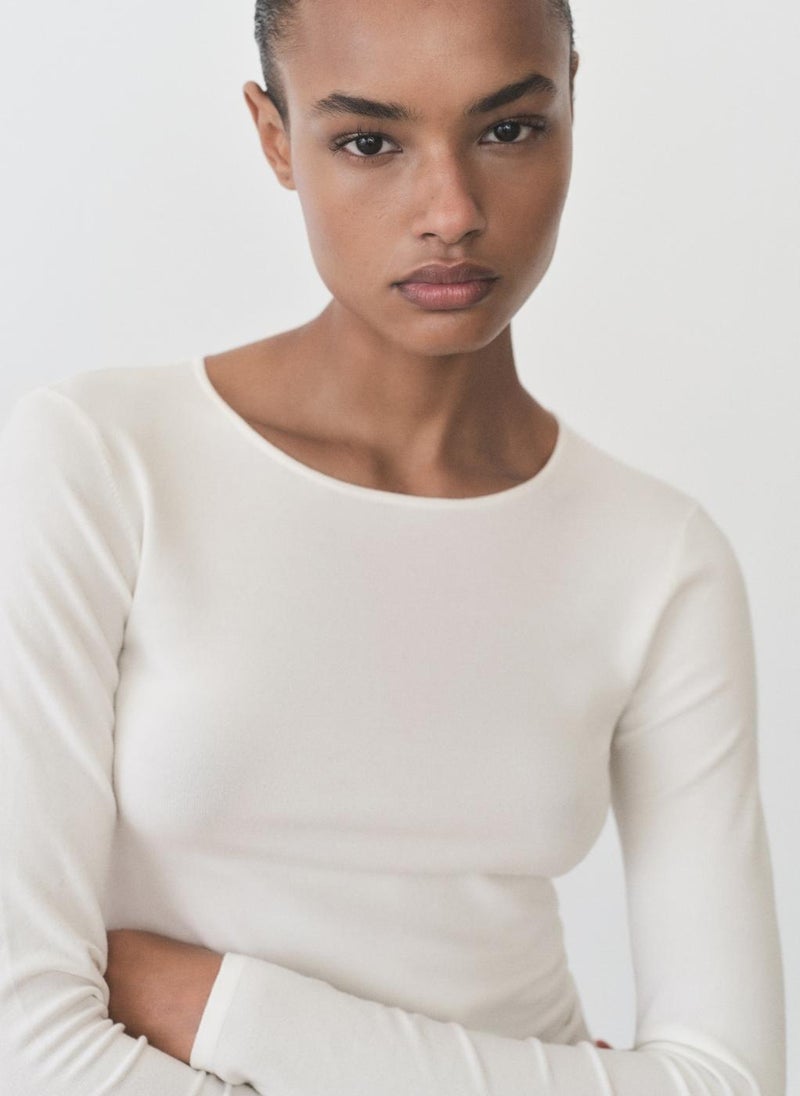 Rira Fine-Knit Fitted Sweater