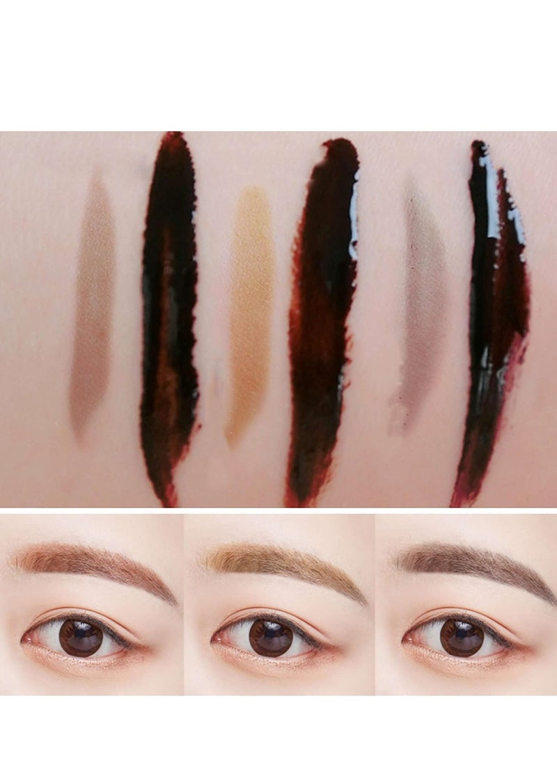 w i n e Eyebrow Gel 3 Colors w i n e Bottle Tattoo Brow Gel Tint Eyebrow Beauty Dyeing Eyebrow Cream Peelable Tearing Eyebrow Colouring Gel Waterproof Quick Dry Dyeing No Smudge Easy to Color