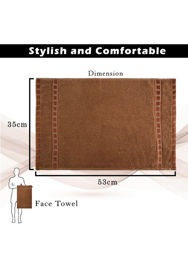 Kuber Industries Pack of 5 Cotton Hand/Face Towels For Men & Women | Easily Washable | Workout Gym Napkins For Men | Pocket Towel - Golden