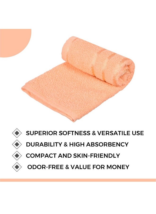 Kuber Industries Face Towel | Towels for Facewash | Towels for Gym | Facewash for Travel | Towels for Daily use | Workout Hand Towel | Lining Design | 14x21 Inch | Pack of 4 | Multi