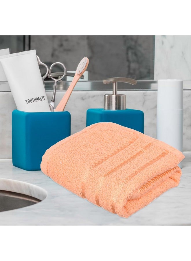 Kuber Industries Face Towel | Towels for Facewash | Towels for Gym | Facewash for Travel | Towels for Daily use | Workout Hand Towel | Lining Design | 14x21 Inch | Pack of 4 | Multi