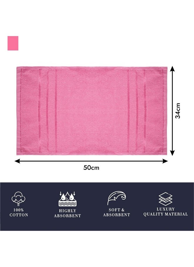 Kuber Industries Face Towel | Towels for Facewash | Towels for Gym | Facewash for Travel | Towels for Daily use | Workout Hand Towel | Lining Design | 14x21 Inch | Pack of 4 | Multi