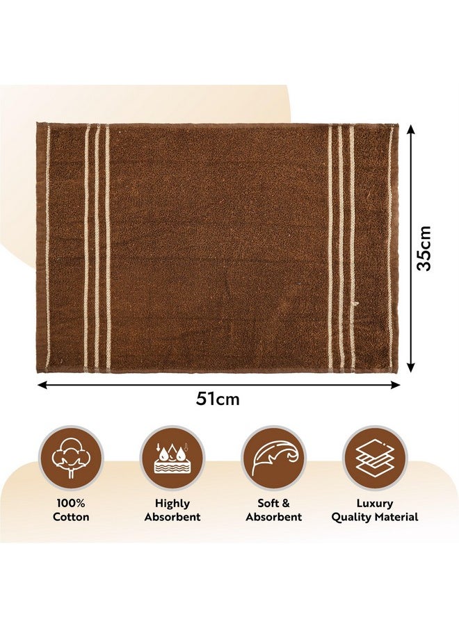 Kuber Industries Pack of 4 Soft Cotton Face Towels For Men & Women/Ladies | Easily Washable | Pocket Towels & Workout Gym Napkins For Men - Dark Brown