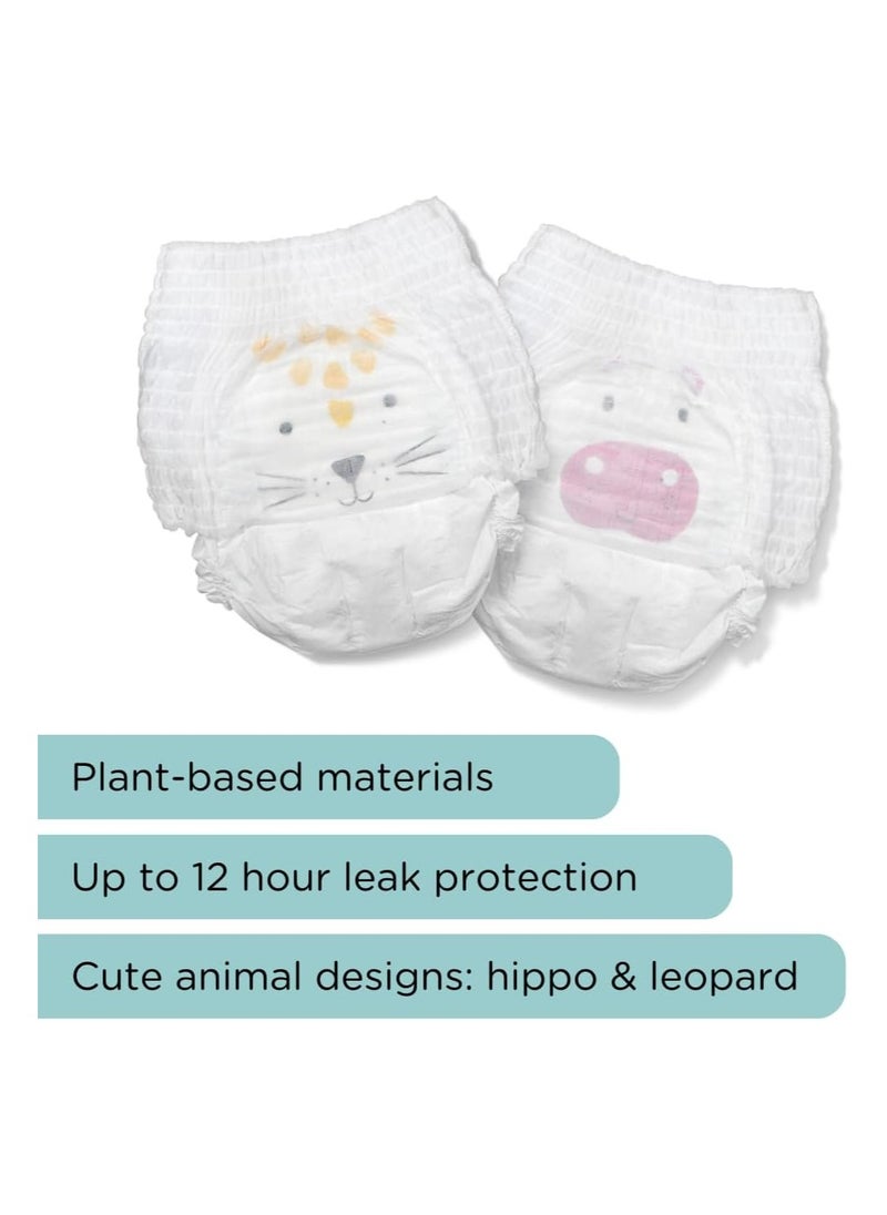 Kit & Kin Eco Friendly Baby Diaper | Diaper Pants Size 4-132 Pcs | Hypoallergenic Flash Dry Disposable Diapers | Superior up to 12 Hour Leak Protection