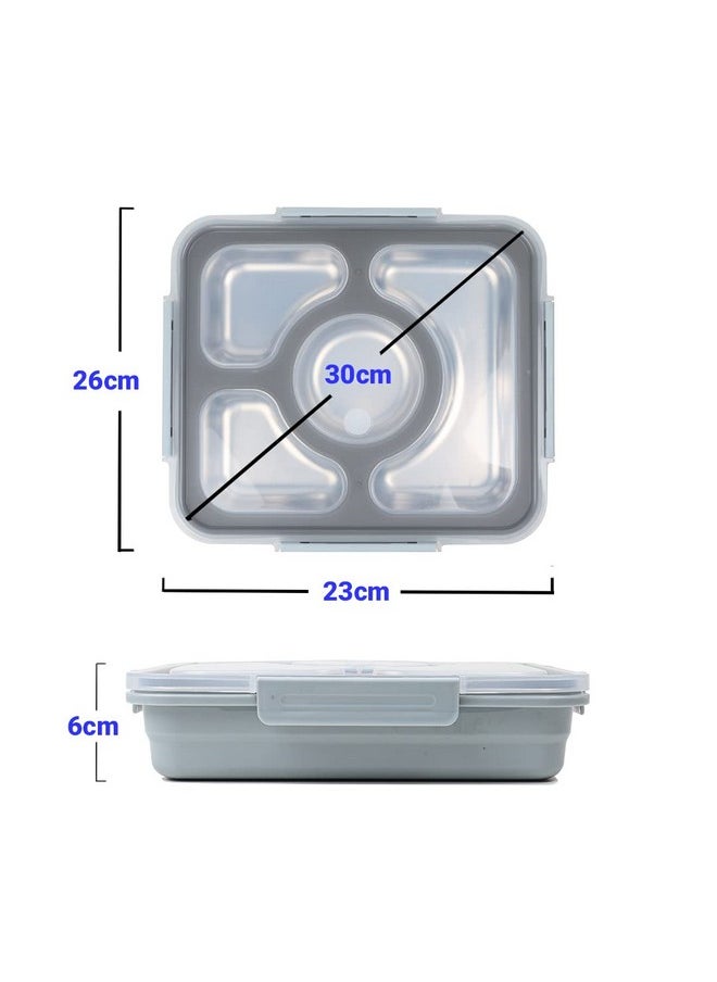Femora High Stainless Steel, 4 Compartment Container Lunch Box for Office-College-School - (4 Pots)…