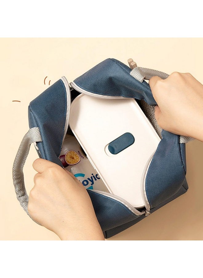 wolpin Insulated Lunch Bags for Office Women, Men, Kids Travel Box/Tiffin/Storage Bag, College & School (Blue Egg)