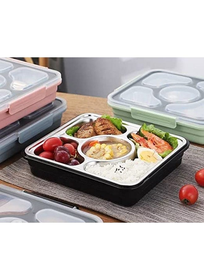 Femora High Stainless Steel, 4 Compartment Container Lunch Box for Office-College-School - (4 Pots)…