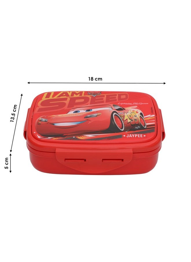 JAYPEE Steel Tek Jr. Insulated Lunch Box Disney Car,Red, 400 ml | Airtight Tiffin Box for School Kids Inner Stainless Steel Mini Box | Bpa Free