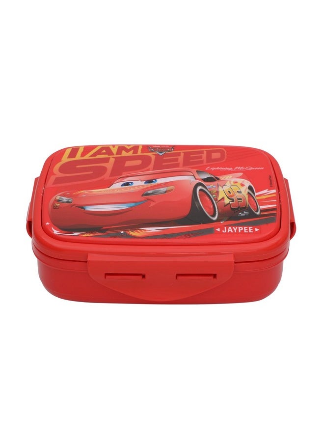 JAYPEE Steel Tek Jr. Insulated Lunch Box Disney Car,Red, 400 ml | Airtight Tiffin Box for School Kids Inner Stainless Steel Mini Box | Bpa Free