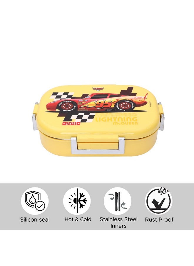 JAYPEE Stainless Steel Insulated Lunch Box Missteel Yellow, 500 ml, Suitable for School, Offices and picnics,