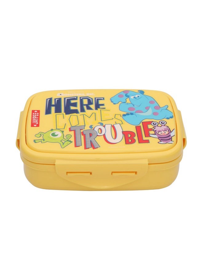 JAYPEE Steel Tek Jr. Insulated Lunch Box Disney, Yellow, 400 ml | Airtight Tiffin Box for School Kids Inner Stainless Steel Mini Box | Bpa Free