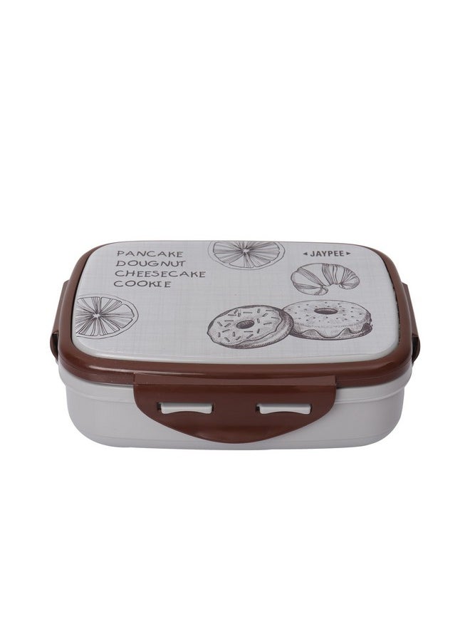 JAYPEE Ecosteel Jr. Kid's Insulated Steel Tiffin Box Leak-Proof, Airtight Lunch Box with One Container and Spoon, Lunch Box for School & Office, 550ml Grey