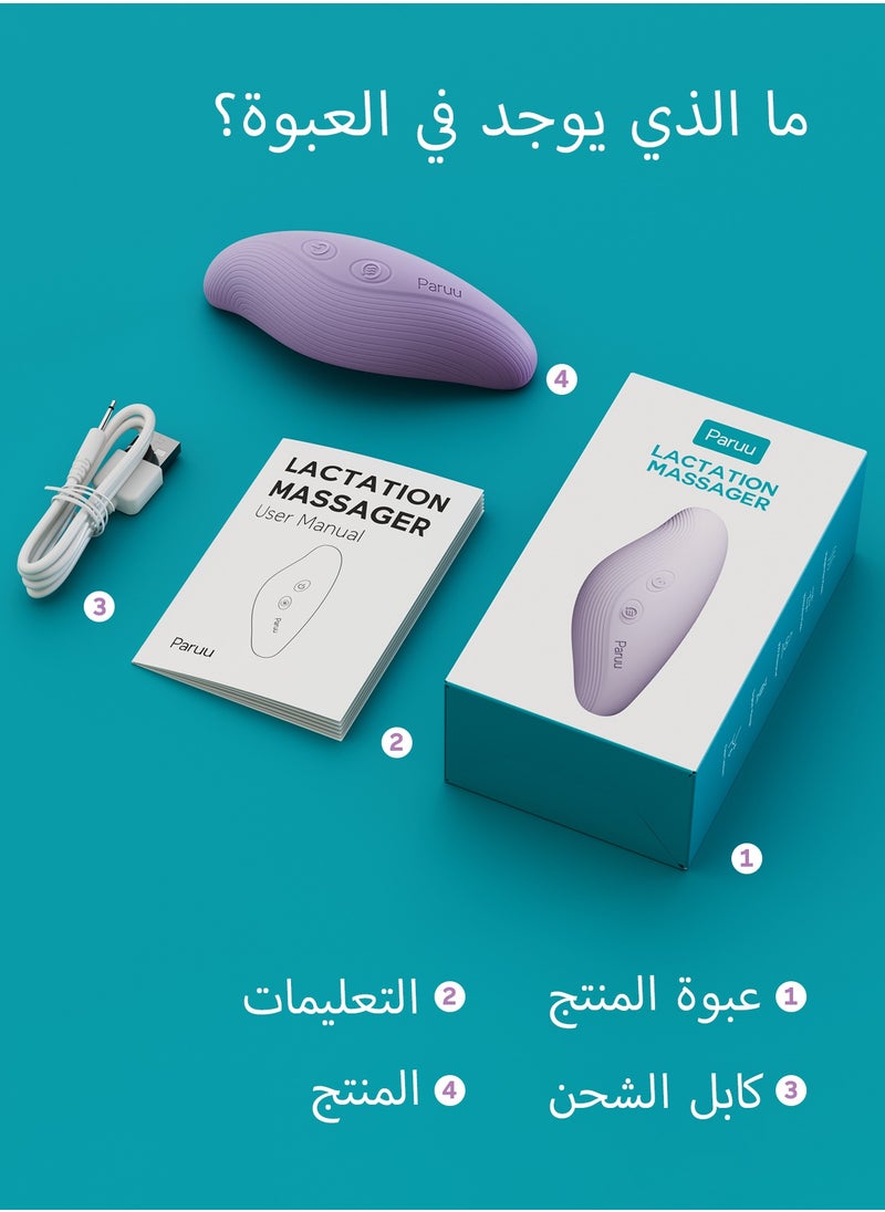 Kneading Lactation Massager with Heat, Breast Massager Warming for Breastfeeding, Improve Milk Flow