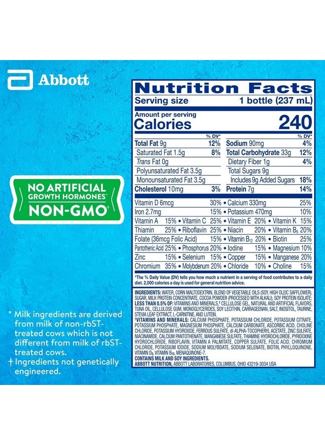PediaSure Grow & Gain With Immune Support, Kids Protein Shake, 27 Minerals & Vitamins for Kids, 7g Protein, Helps Kids Catch Up On Growth, Non-GMO, Gluten-Free, Chocolate, 8-fl-oz Bottle, Pack of 24