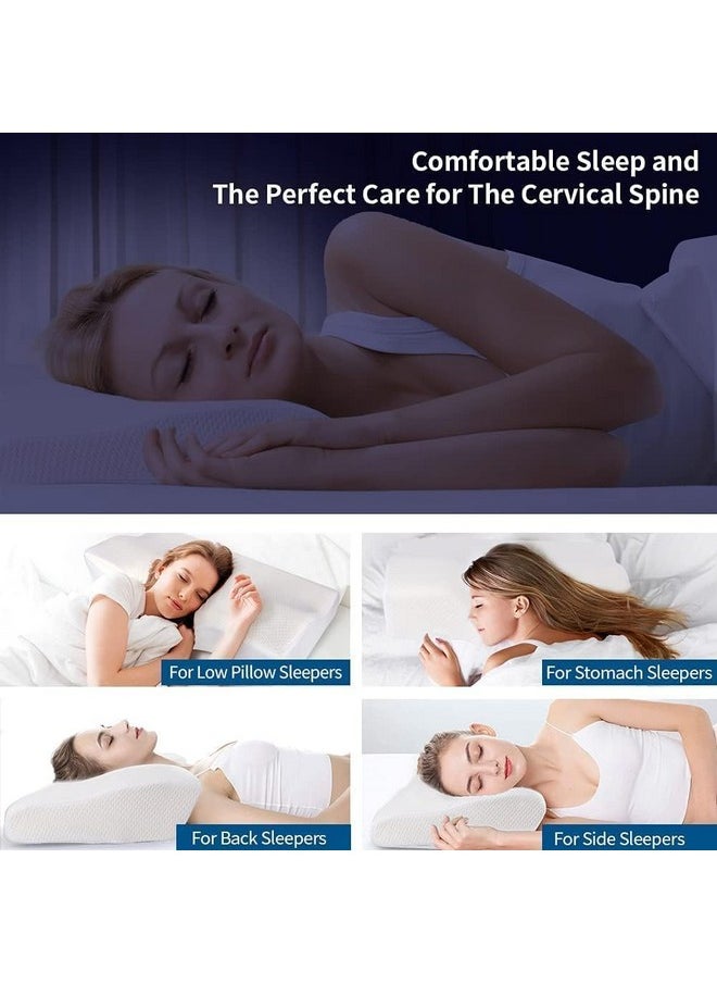 Rylan Memory Foam Pillow,Orthopedic Pillow for Neck Pain Cervical Contour Memory Foam Pillow,Orthopedic Pillow for Neck Pain,Orthopedic Contour Pillow Support(White1)
