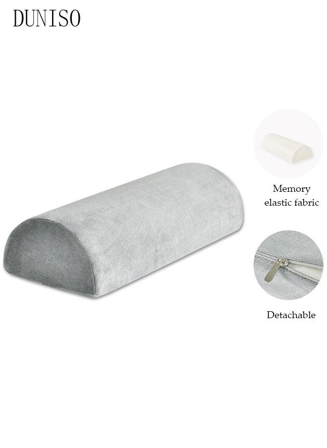 Half Moon Pillow，Multifunctional Knee Pillow, Memory Foam Leg Pillows,Soft Yet Firm，Reduce Neck Spine Back Hip Ankle Stress，for  Sleeping On Back or Side