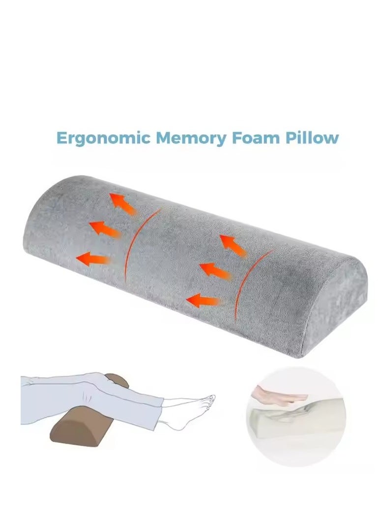 Half Moon Pillow，Multifunctional Knee Pillow, Memory Foam Leg Pillows,Soft Yet Firm，Reduce Neck Spine Back Hip Ankle Stress，for  Sleeping On Back or Side