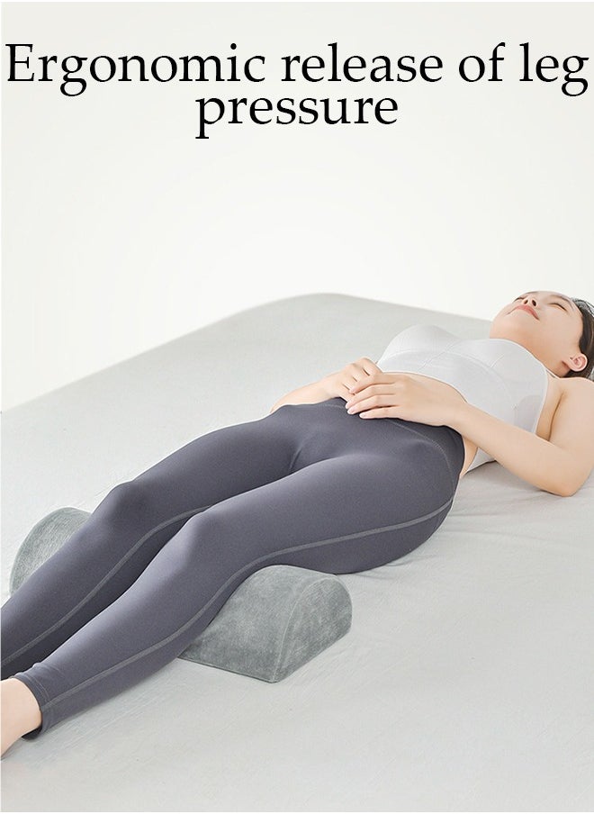 Half Moon Pillow，Multifunctional Knee Pillow, Memory Foam Leg Pillows,Soft Yet Firm，Reduce Neck Spine Back Hip Ankle Stress，for  Sleeping On Back or Side