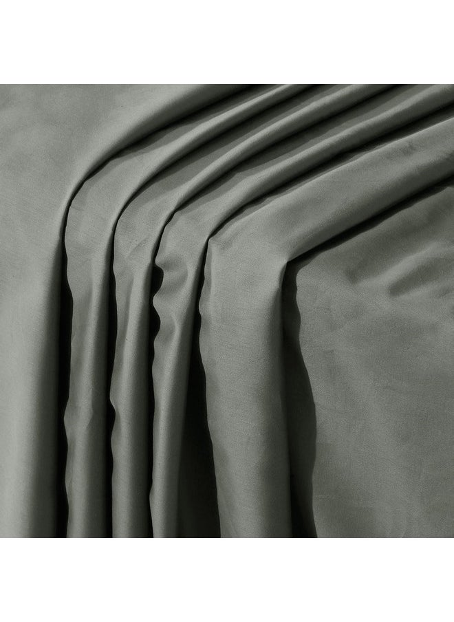 Naksh Bedsheet King Size Bed Cotton 210 TC Plain, Grey | 1 King Size Bedsheet Cotton (108 x 108 Inch) and 2 Pillow Covers