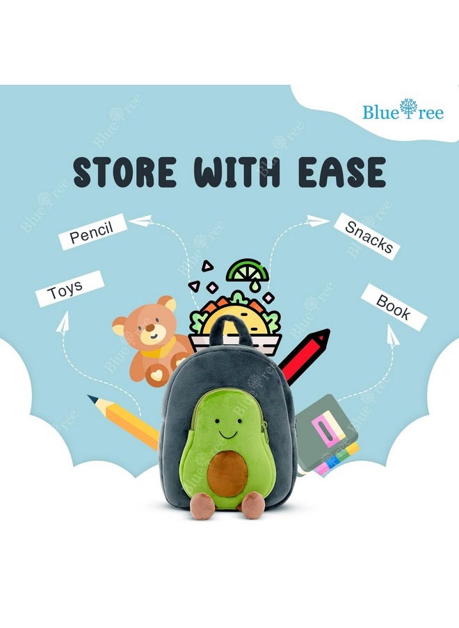 blue tree Cute Kids Backpack Toddler Bag Plush Animal Cartoon Mini Travel Bag for Baby Girl Boy 1-5 Years (small, Avocado Blue, Avocado Blue)