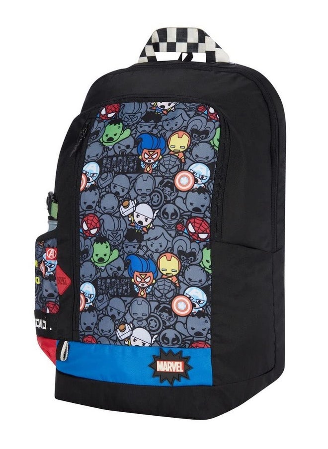 Wildcraft Wiki Squad 1 Marvel School Backpack Kawai Black (13002)
