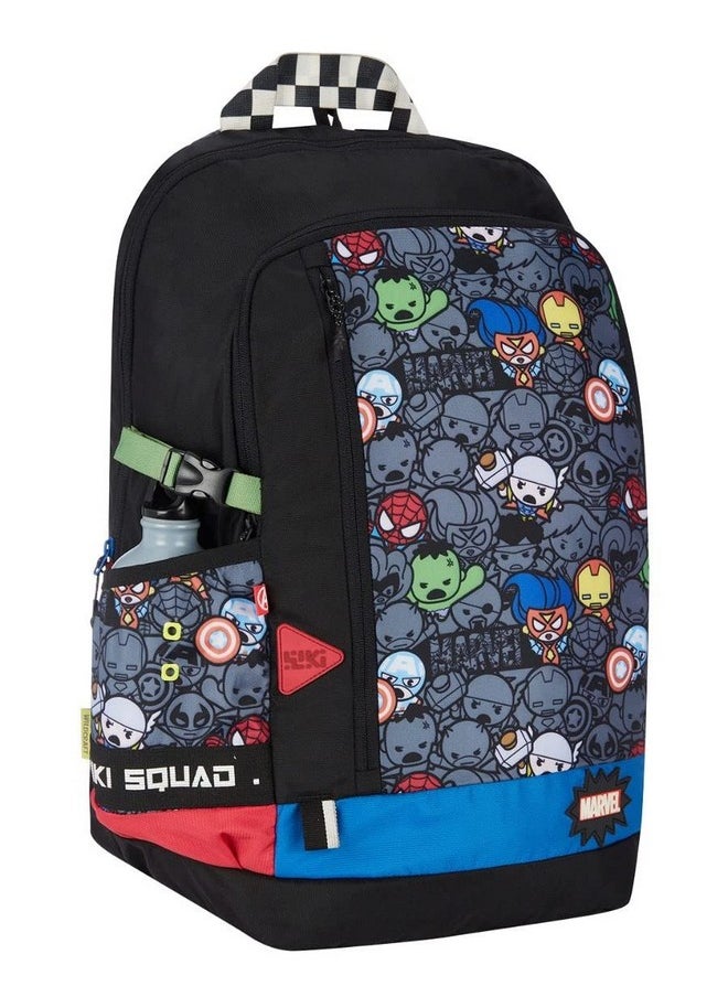 Wildcraft Wiki Squad 1 Marvel School Backpack Kawai Black (13002)