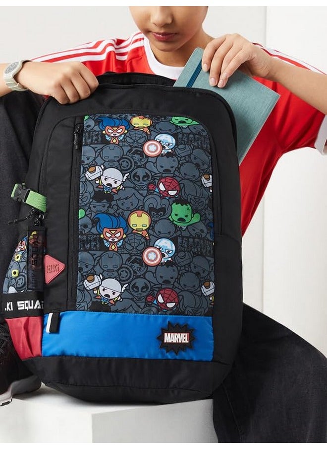 Wildcraft Wiki Squad 1 Marvel School Backpack Kawai Black (13002)