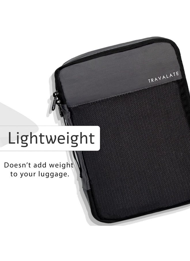 Travalate 8 Set Packing Cubes 4 Various Sizes Travel Luggage Packing Clothes And Undergarment Organizer Bags Set For Men And Women - Polyester, Grey