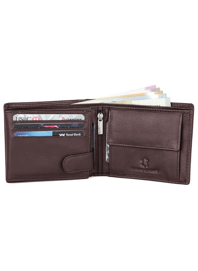 WildHorn Gift Hamper for Men I RFID Protected Leather Wallet, Keychain & Pen Combo Gift Set I Gift for Friend, Boyfriend,Husband,Father, Son etc (Brown M)