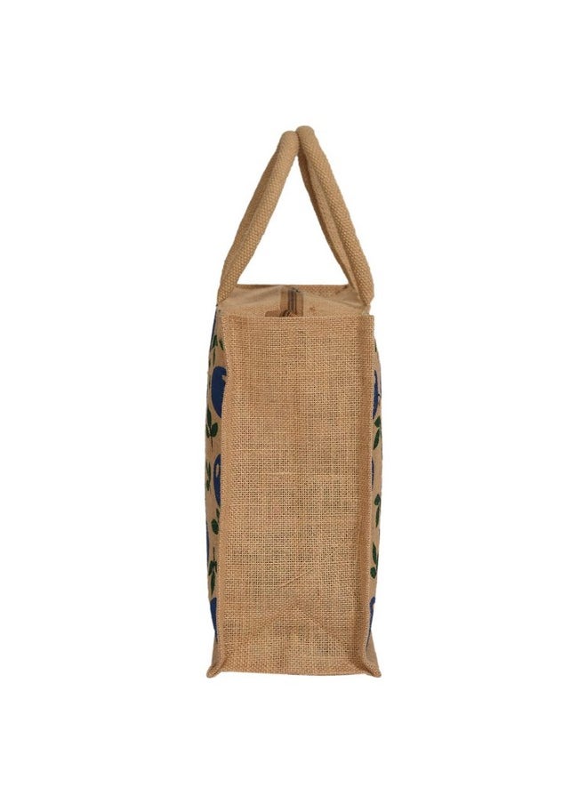Kuber Industries Shopping Bag|Jute Eco-Friendly & Reusable Grocery Bag|Hand Bag With Zip & Handle for Daily Use|(Brown)