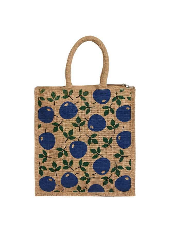 Kuber Industries Shopping Bag|Jute Eco-Friendly & Reusable Grocery Bag|Hand Bag With Zip & Handle for Daily Use|(Brown)