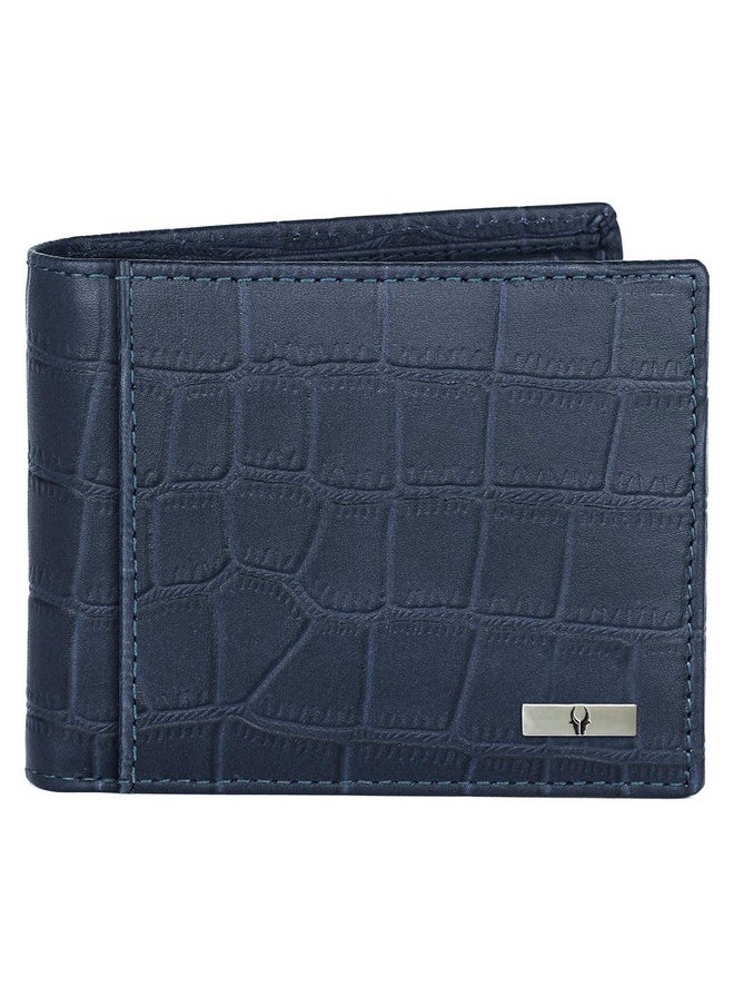 WildHorn Gift Hamper for Men I Leather Wallet, Keychain & Pen Combo Gift Set I Gift for Friend, Boyfriend,Husband,Father, Son etc (Blue Cr M)