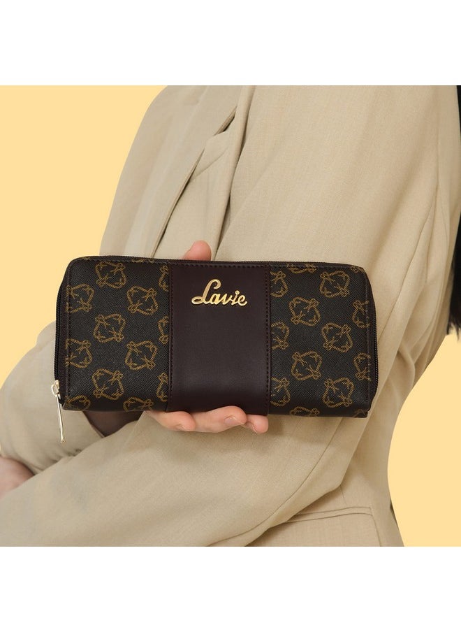 Lavie Women's Mono Large Zip Around Wallet | Ladies Purse Handbag