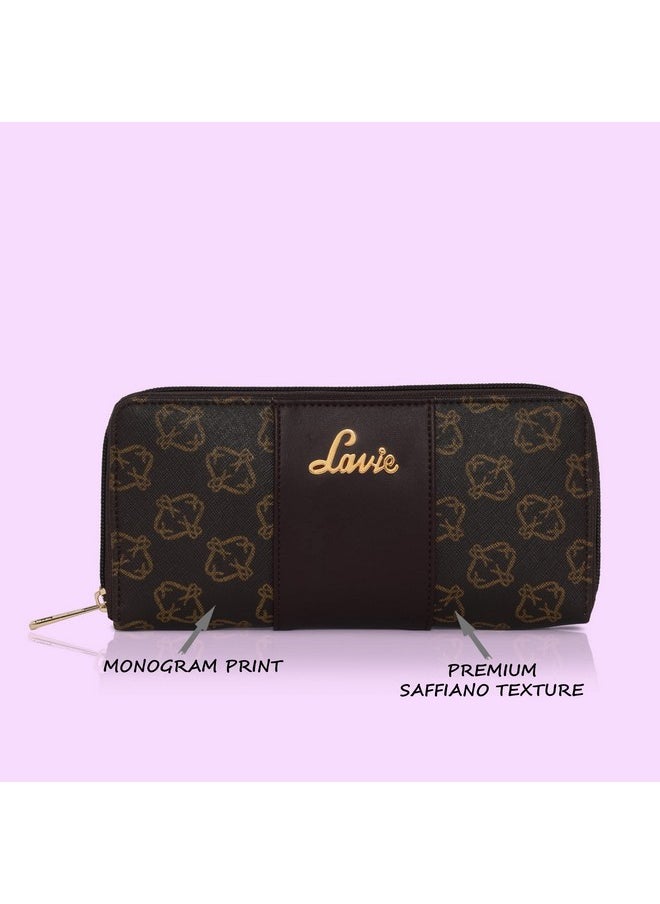 Lavie Women's Mono Large Zip Around Wallet | Ladies Purse Handbag