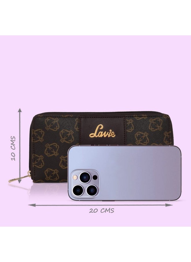 Lavie Women's Mono Large Zip Around Wallet | Ladies Purse Handbag
