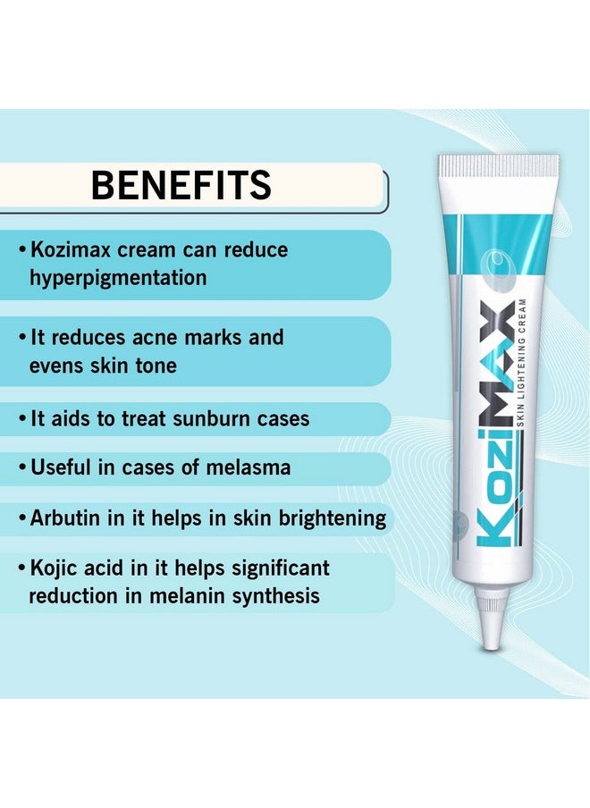 Ethiglo Kozimax Skin Lightening Cream : 15 Grams : Pack Of 05