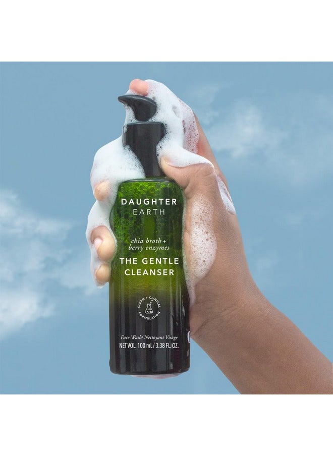 Daughter Earth Face Wash Gentle Cleanser With Hydrating Formula, Chia Ferment & Papaya Enzyme | Supports Retinol System & Exfoliates for Fresh, Nourished Skin | Vegan & Non-Irritating - 100ml