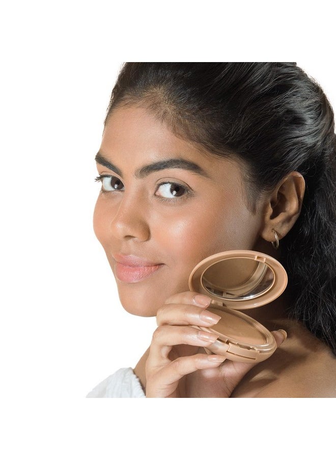 Mamaearth Glow Full Coverage Compact For All Skin Type Spf 30 For Up To 3X Instant Glow, 16-Hour Oil Control-9 Gm|Radiant, Natural|Even Toned Complexion|Mattifying|Sweat-Resistant (Almond Glow), Cream