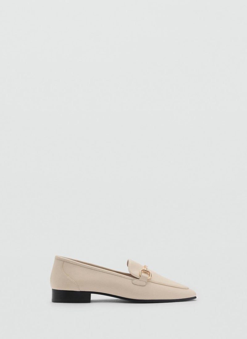 Buckle Leather Moccasins