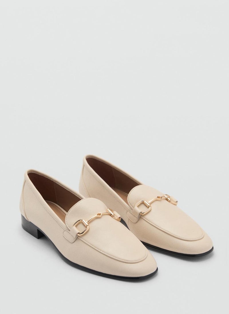 Buckle Leather Moccasins