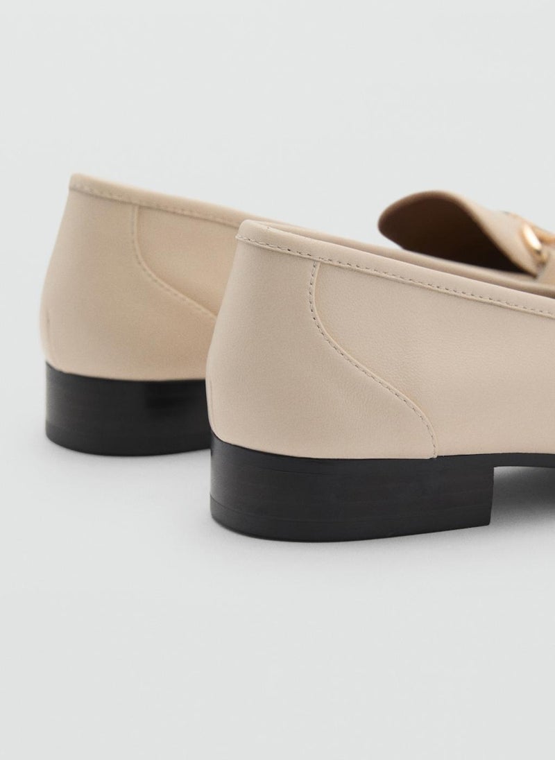 Buckle Leather Moccasins