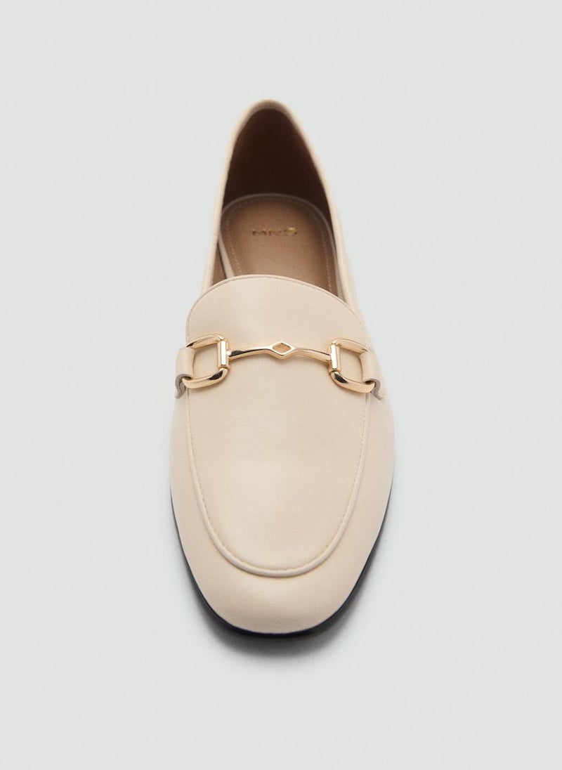 Buckle Leather Moccasins