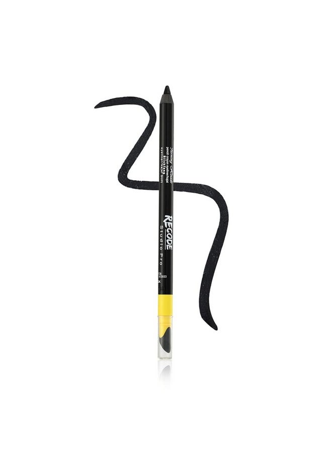 recode Turning Heads Crayon Gel Matte Eyeliner Pencil Cum Kajal Pencil Comes With Smudger On Other Side, Longlasting, Water-Proof & Smudge-Proof Formula, Black, 1.2Gm