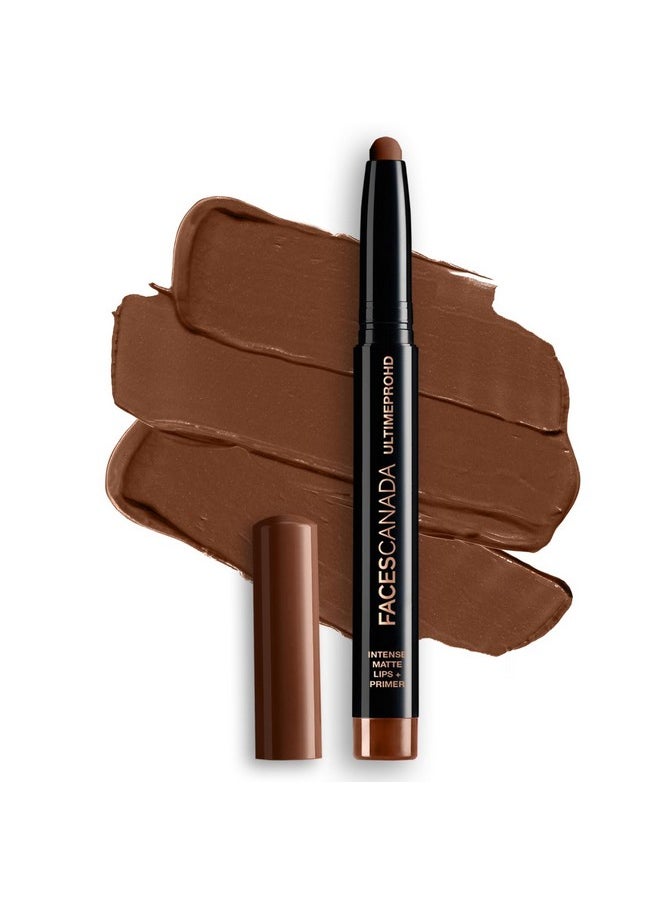 FACES CANADA Ultime Pro HD Intense Matte Lipstick + Primer - Boysenberry (Plum), 1.4g | 9HR Long Stay | Flawless HD Matte Finish | Intense Color | Lightweight | Smooth Glide | Primer Infused