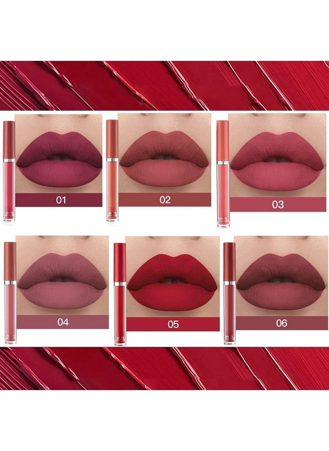 Huda Crush Beauty Ultra Smooth Velvet Finish Book Style Liquid Matte Lipstick Gift Set For Girl'S & Women - Waterproof | Long-Lasting | Non - Transfer (Pack Of 6 Pieces, 3Ml Each)