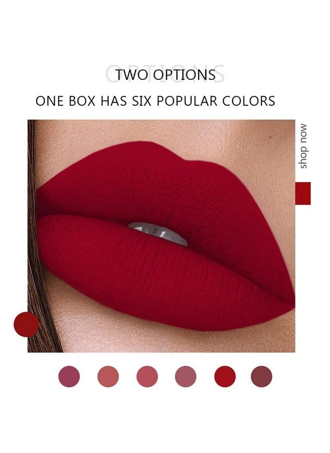 Huda Crush Beauty Ultra Smooth Velvet Finish Book Style Liquid Matte Lipstick Gift Set For Girl'S & Women - Waterproof | Long-Lasting | Non - Transfer (Pack Of 6 Pieces, 3Ml Each)