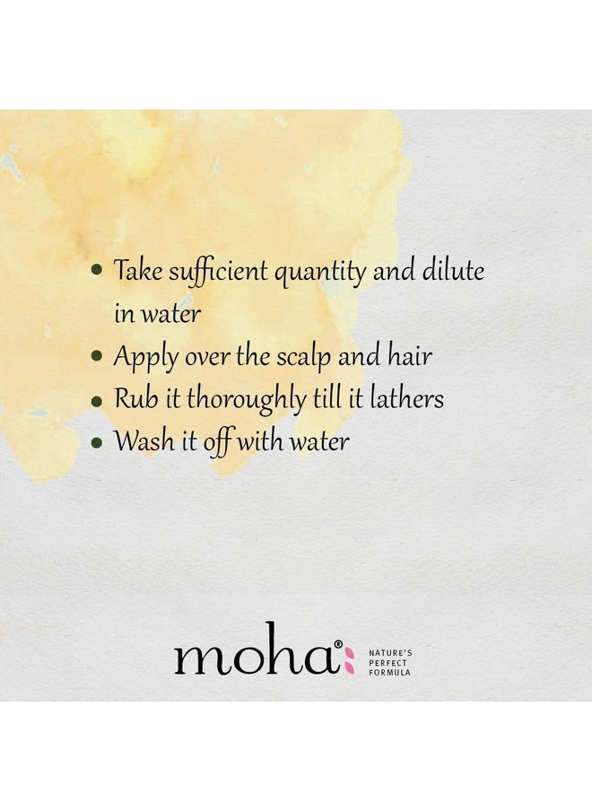 moha: Herbal Hair Shampoo | Mild Shampoo For Daily Use For All Hair Types | Hair Cleanser With Benefits Of Amla, Aloe, Brahmi & Bhringaraj (400 ML (200 ml X 2))