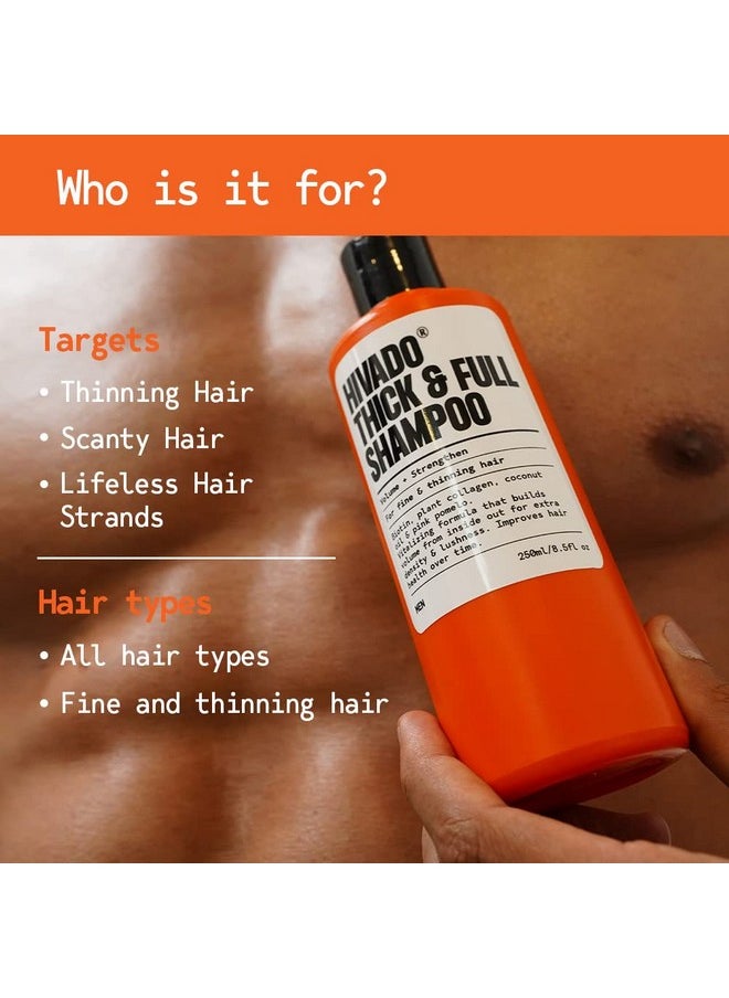 HIVADO Thick & Full Shampoo - Thinning And Limp Hair - Density And Lushness - Strengthen Root To Tip - Strong Hair - Non-Toxic For Men, 1 Count