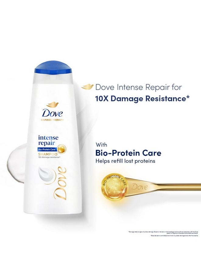 Dove Intense Repair Shampoo 1 Litre + Conditioner 175ml, Combo | For Dry and Damaged Hair | Enriched with Fibre Actives | Strengthens Smooth & Strong Hair