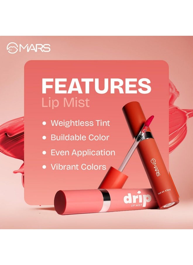 Drip Lip Mist For Women (4.5 Ml) (04-Strawberry Drip) | Dual Function | Buildable Color | Glossy Finish | Long-Lasting | Hydration | Light-Weight Formula | Non-Patchy Reapplication